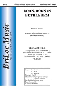 Born, Born in Bethlehem Three-Part Mixed choral sheet music cover Thumbnail